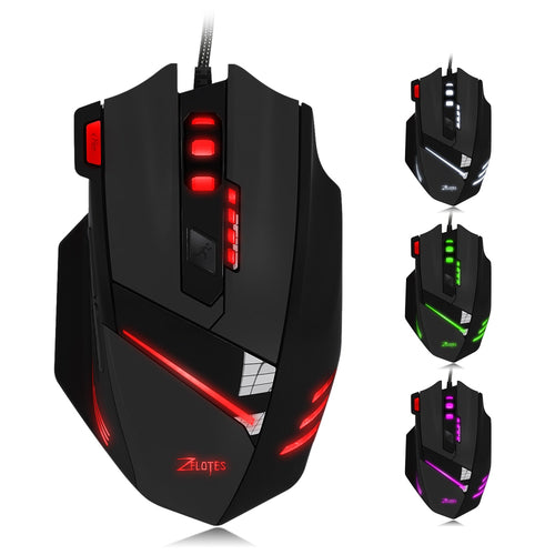 ZELOTES T-60 USB Wired Gaming Mouse 7200DPI